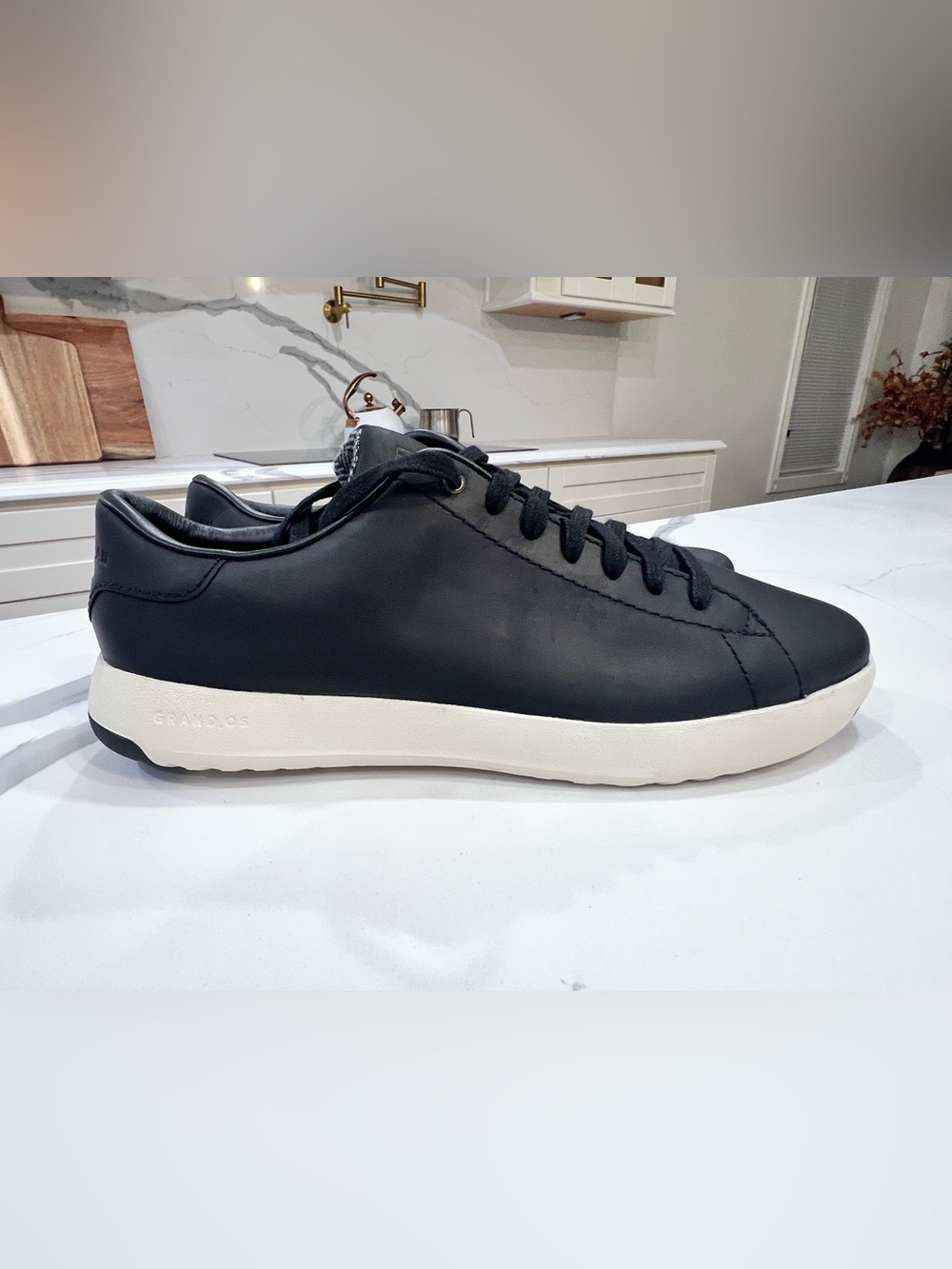 Cole Haan GrandPro Black Leather Tennis Sneakers 11M